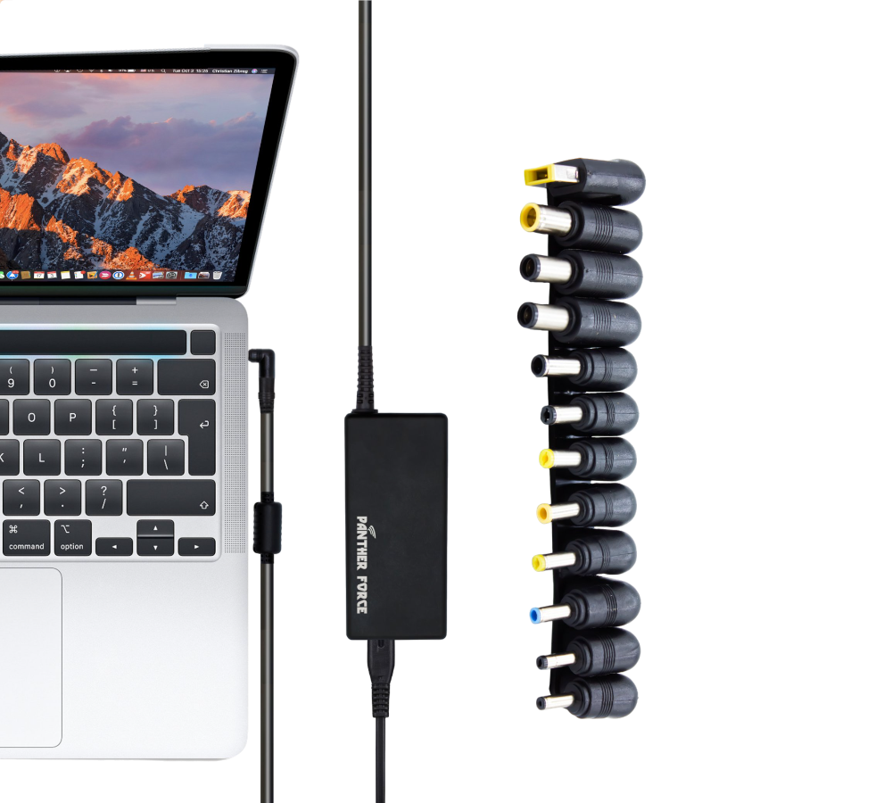PANTHER FORCE 90W Universal Laptop Charger - PF172 - Powerful, Portable & Compatible with Major Laptop Brands PANTHER FORCE 90W Universal Laptop Charger - PF172 - Powerful, Portable & Compatible with Major Laptop Brands
